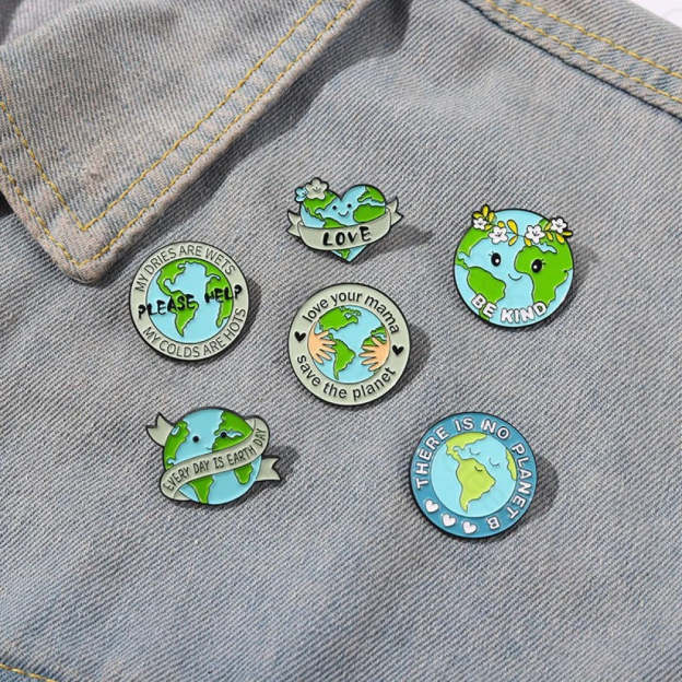 Save The Earth Enamel Pins - Geeksoutfit