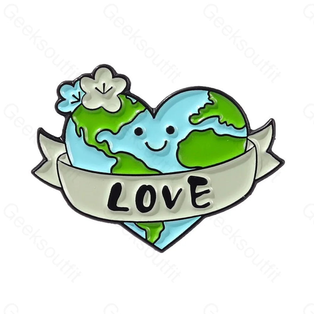 Save The Earth Enamel Pins - Geeksoutfit