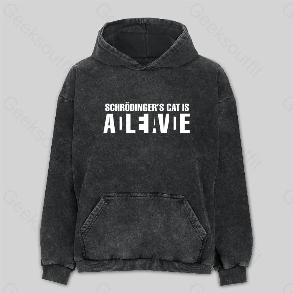 Schr?Dinger¡¯s Cat Adleiavde Washed Hoodie M