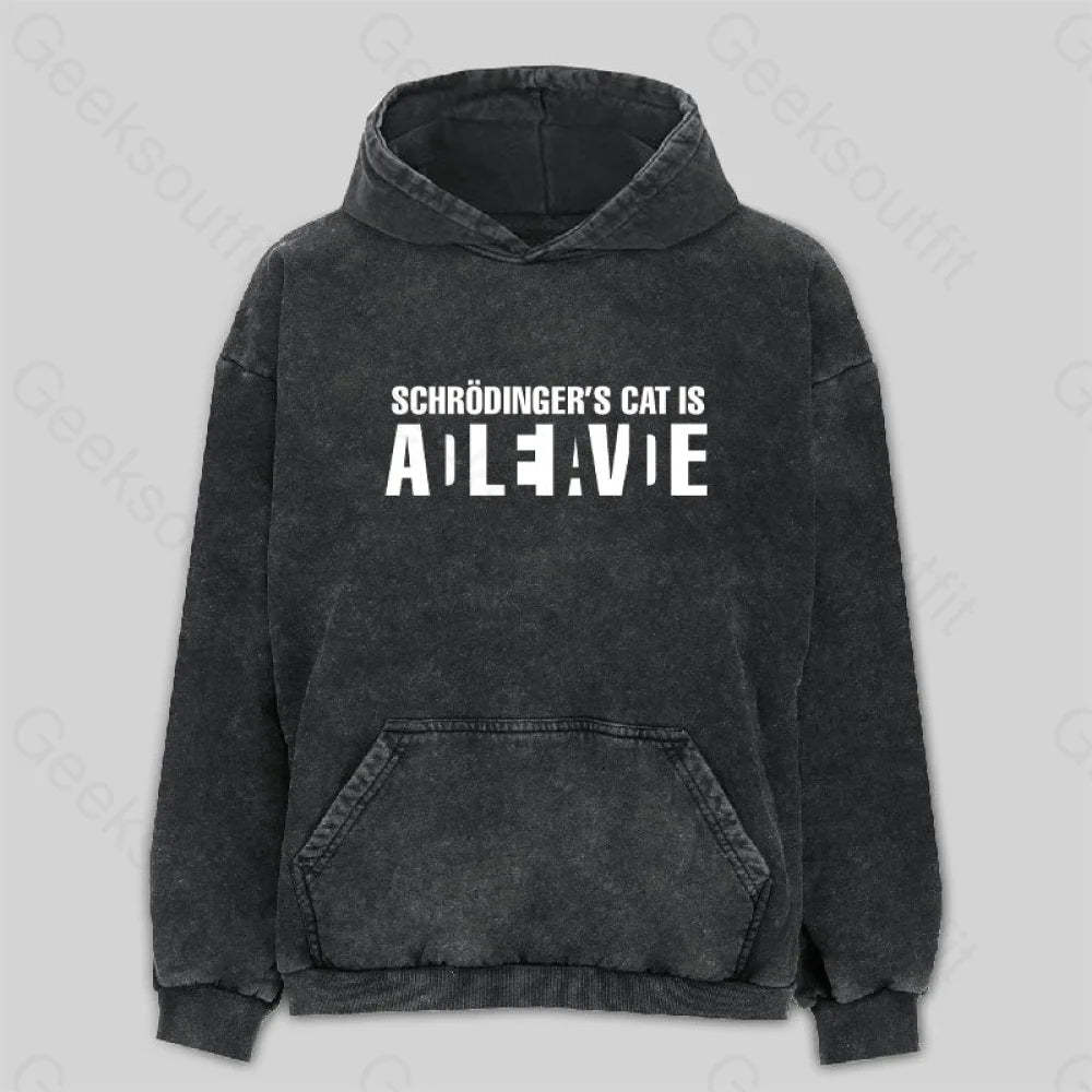 Schr?Dinger¡¯s Cat Adleiavde Washed Hoodie M