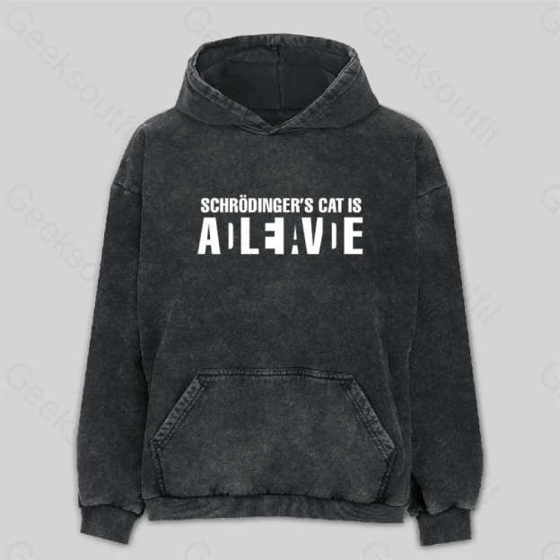 Schr?Dinger¡¯s Cat Adleiavde Washed Hoodie M