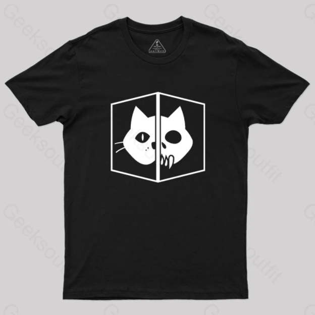 Schrodinger The Cat T-Shirt Black / S