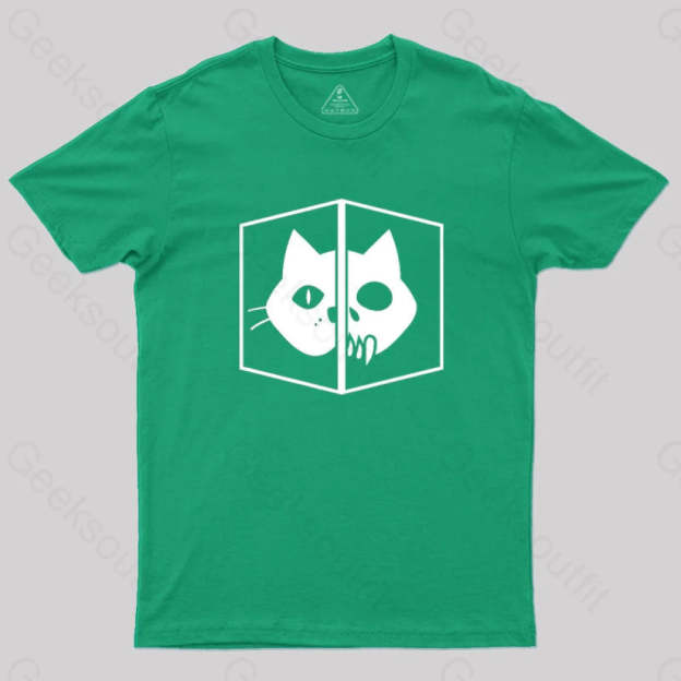 Schrodinger The Cat T-Shirt Green / S