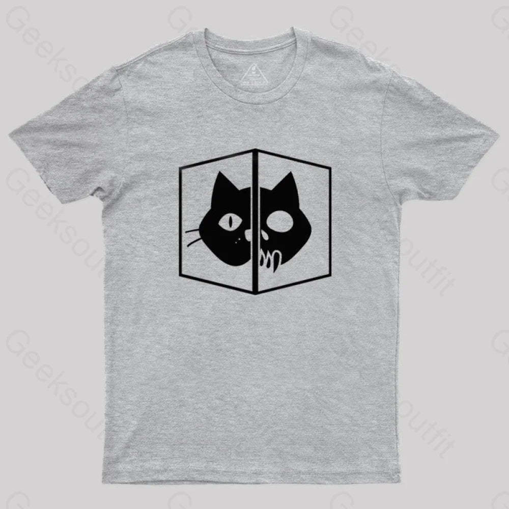 Schrodinger The Cat T-Shirt Grey / S