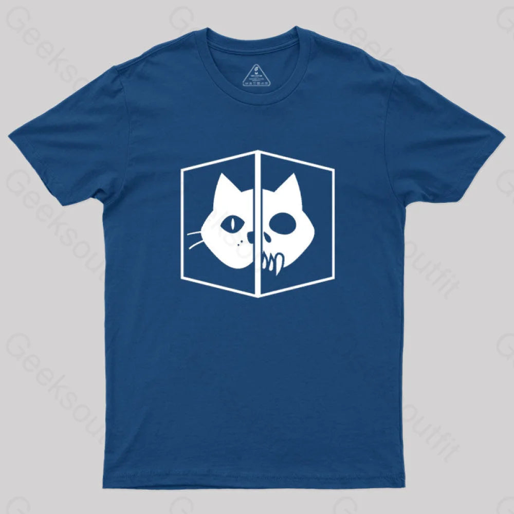 Schrodinger The Cat T-Shirt Navy / S