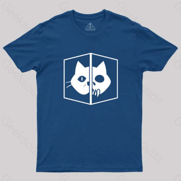 Schrodinger The Cat T-Shirt Navy / S