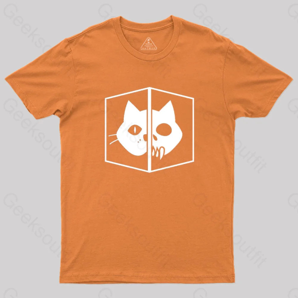 Schrodinger The Cat T-Shirt Orange / S