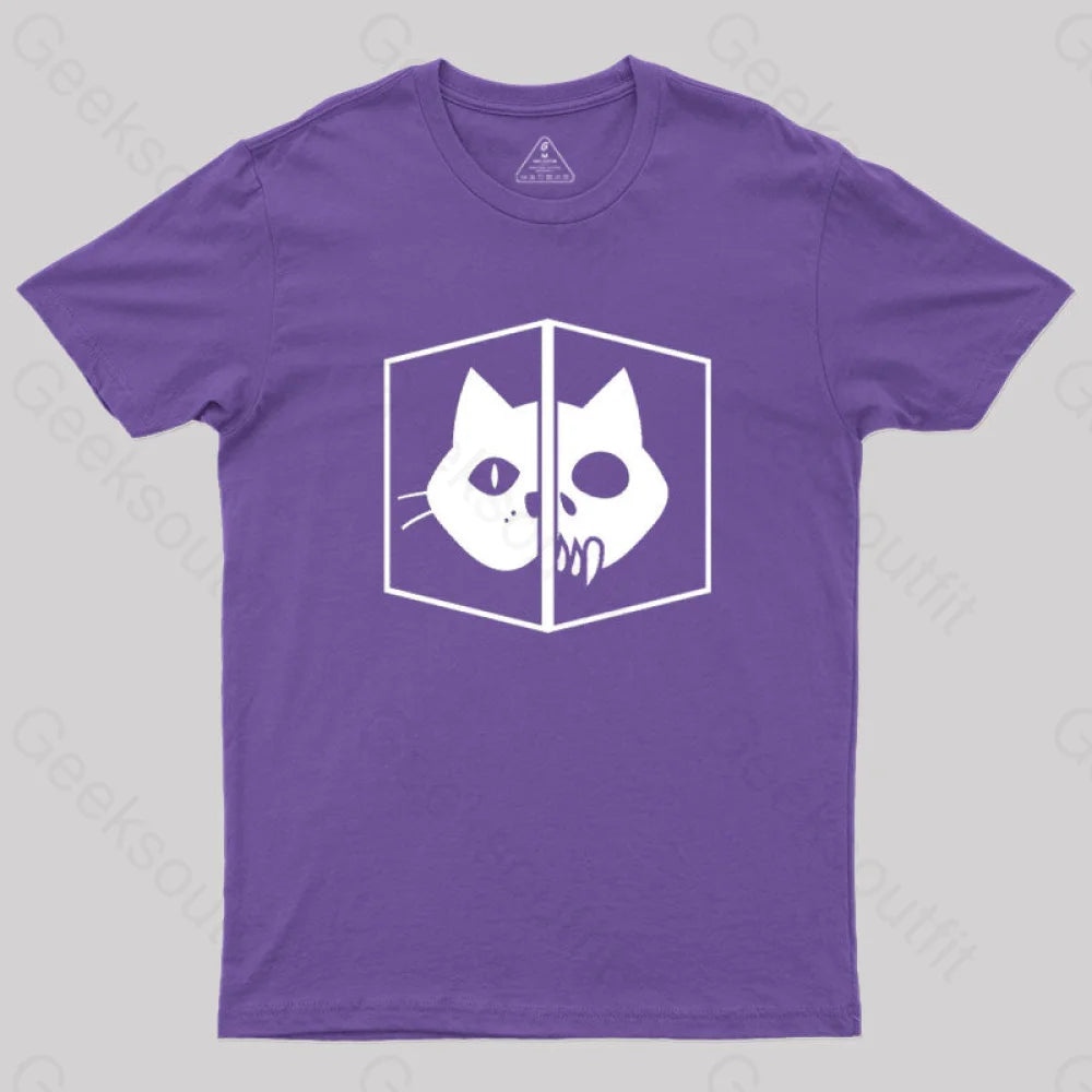 Schrodinger The Cat T-Shirt Purple / S