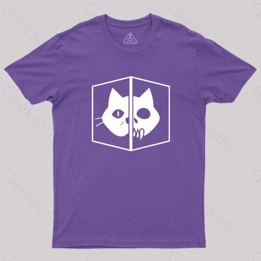 Schrodinger The Cat T-Shirt Purple / S
