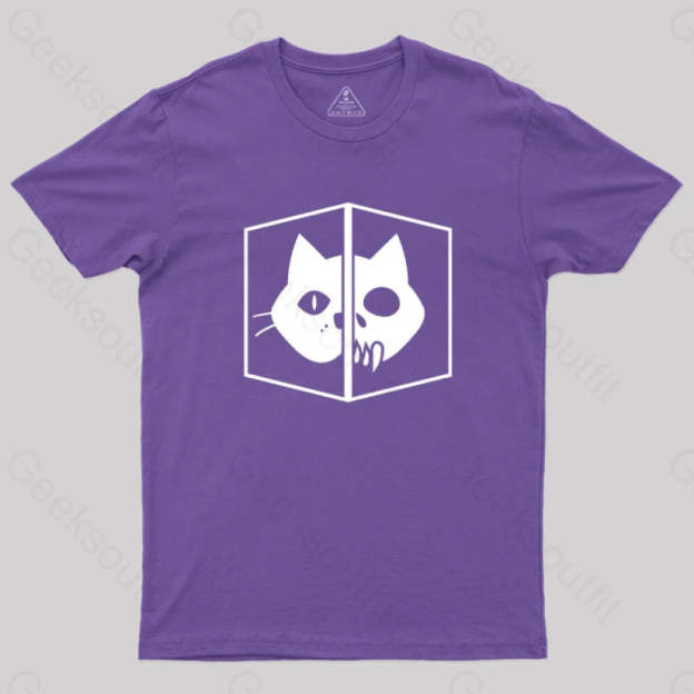 Schrodinger The Cat T-Shirt Purple / S