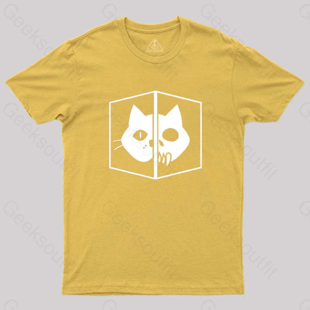 Schrodinger The Cat T-Shirt Yellow / S