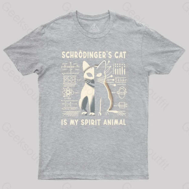 Schrodinger’s Сat Science Nerd T-Shirt Grey / S