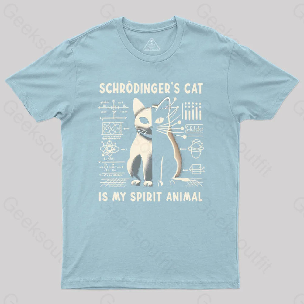 Schrodinger’s Сat Science Nerd T-Shirt Light Blue / S
