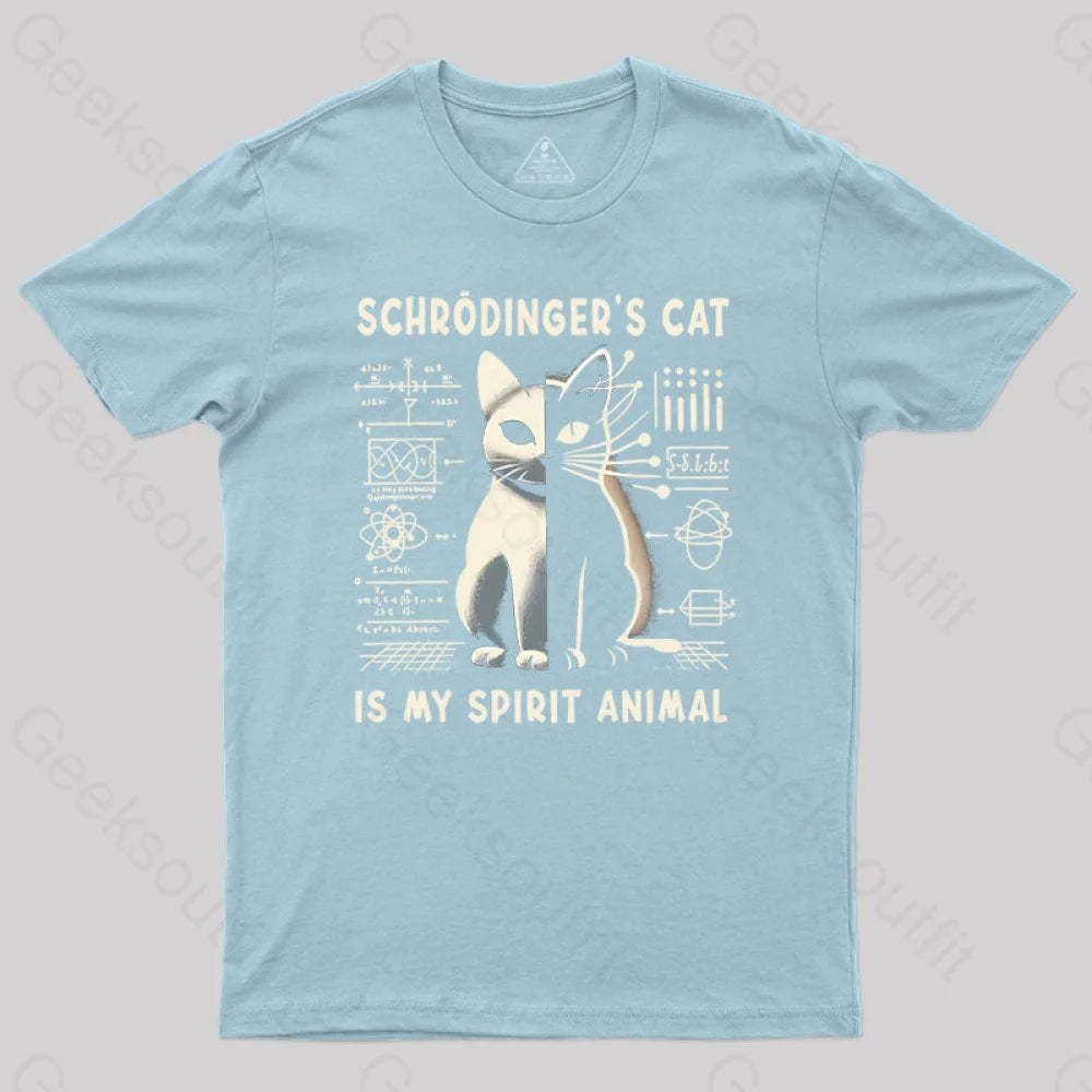 Schrodinger’s Сat Science Nerd T-Shirt Light Blue / S