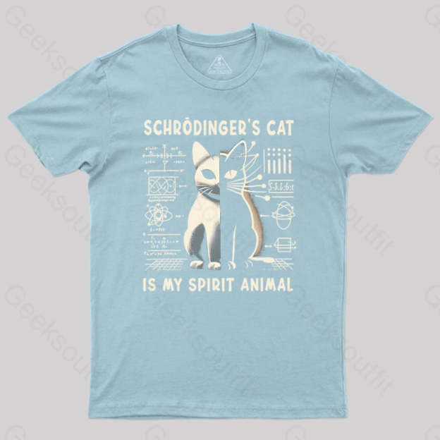 Schrodinger’s Сat Science Nerd T-Shirt Light Blue / S