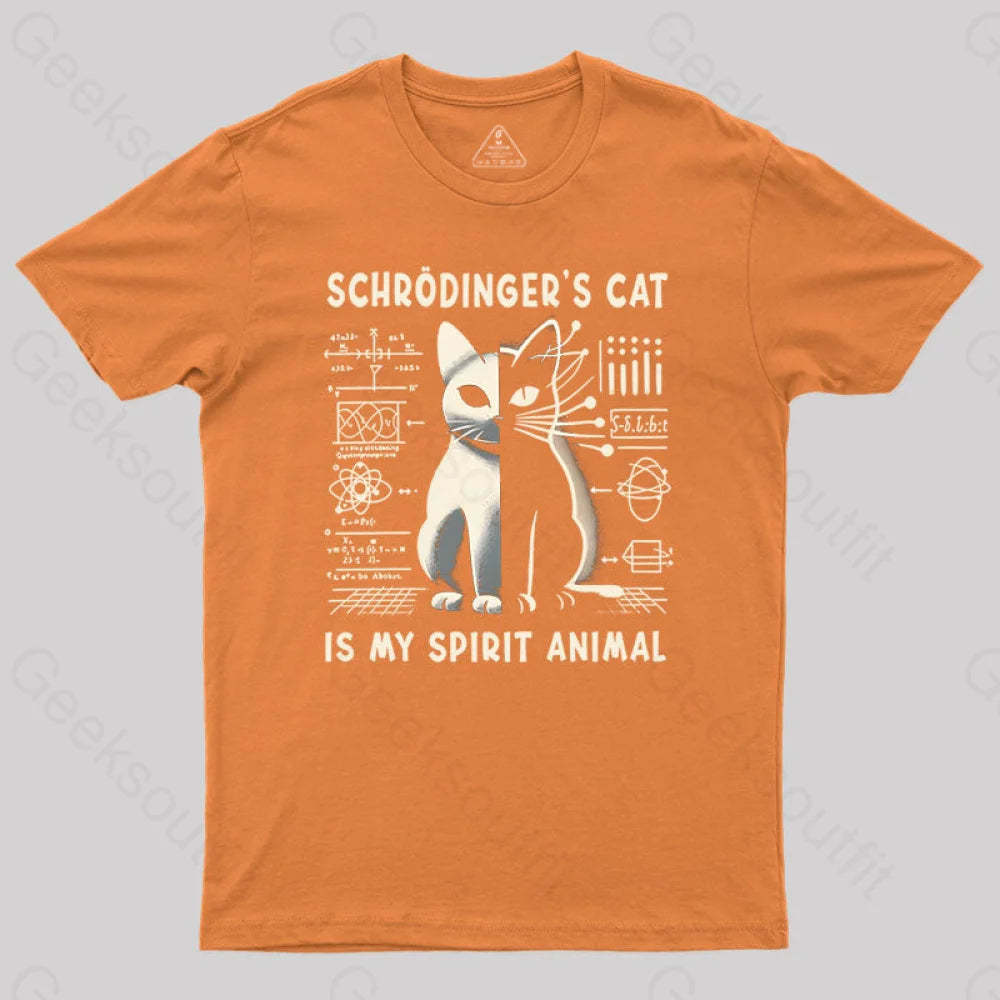 Schrodinger’s Сat Science Nerd T-Shirt Orange / S