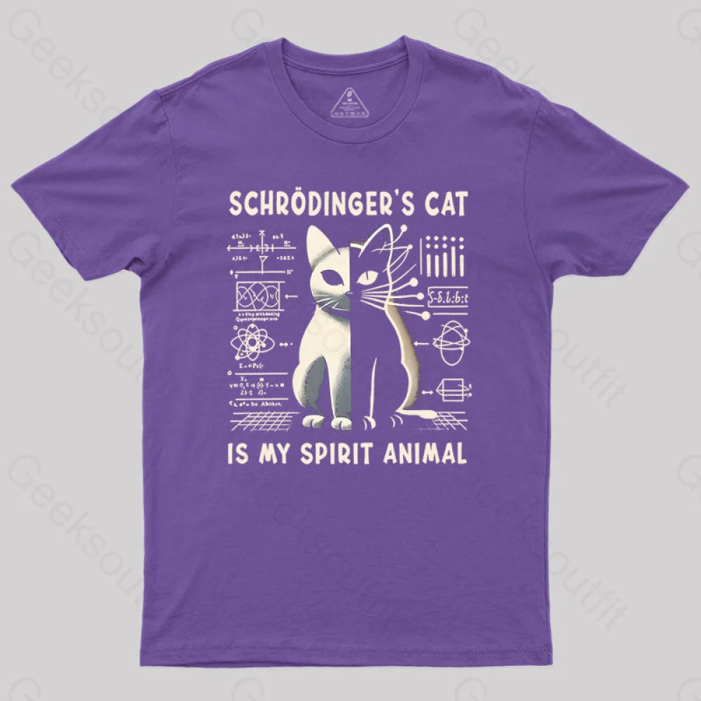 Schrodinger’s Сat Science Nerd T-Shirt Purple / S