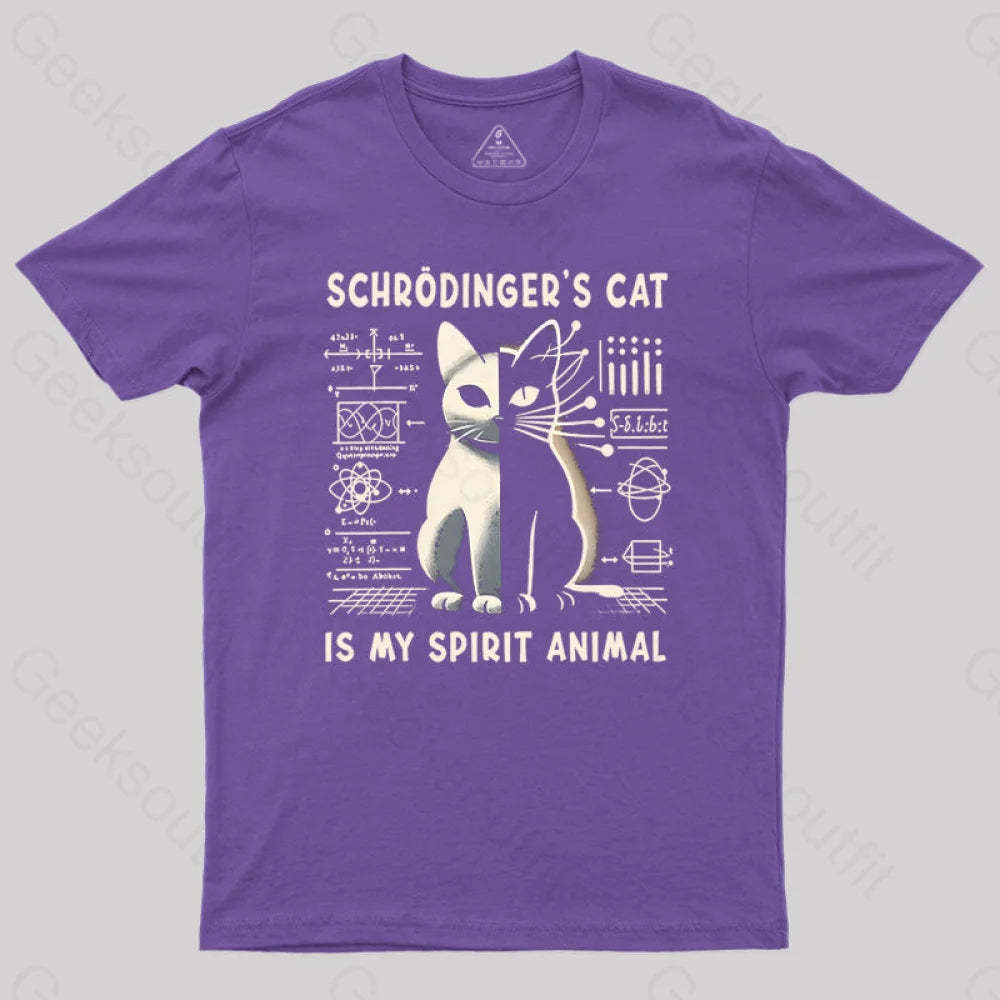 Schrodinger’s Сat Science Nerd T-Shirt Purple / S