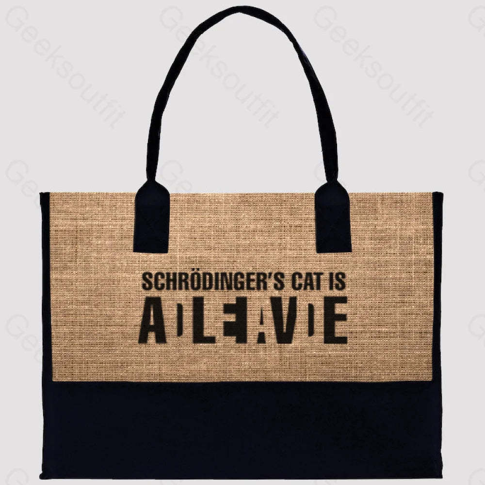Schrödinger’s Cat Adleiavde Cotton Tote Bag