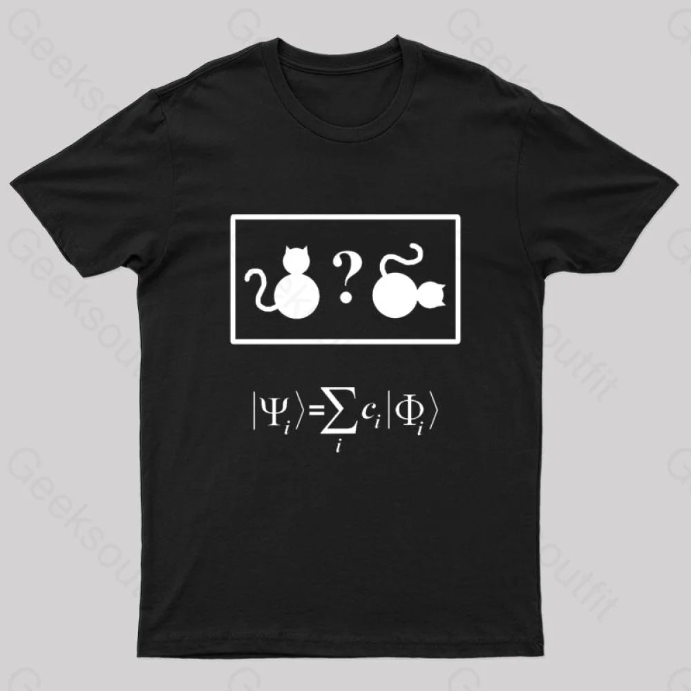 Schroedinger’s Cat Nerd T-Shirt Black / S