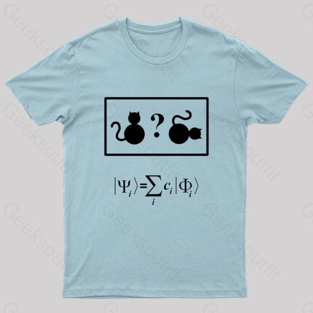 Schroedinger’s Cat Nerd T-Shirt Light Blue / S