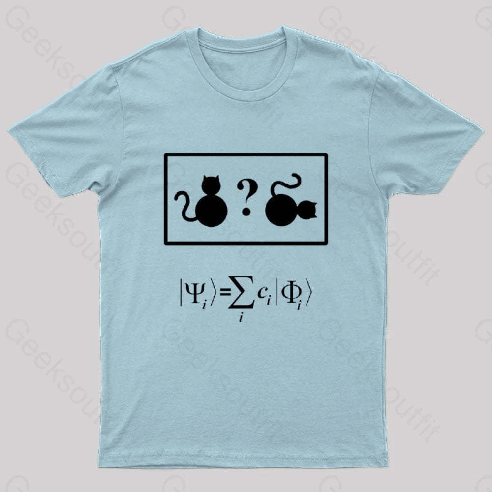 Schroedinger’s Cat Nerd T-Shirt Light Blue / S