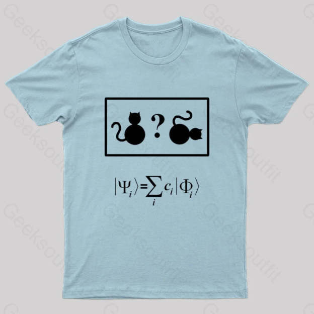 Schroedinger’s Cat Nerd T-Shirt Light Blue / S