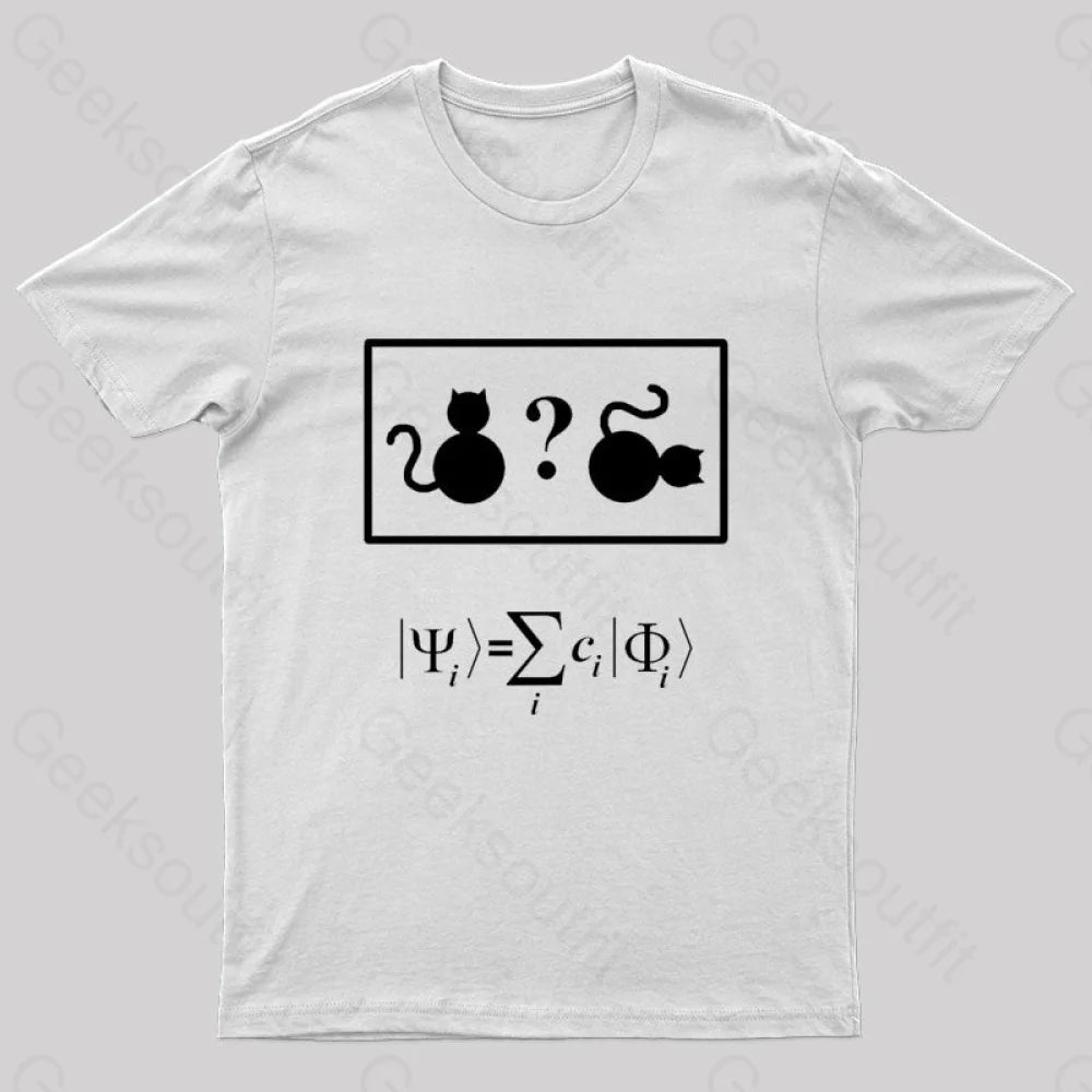 Schroedinger’s Cat Nerd T-Shirt White / S