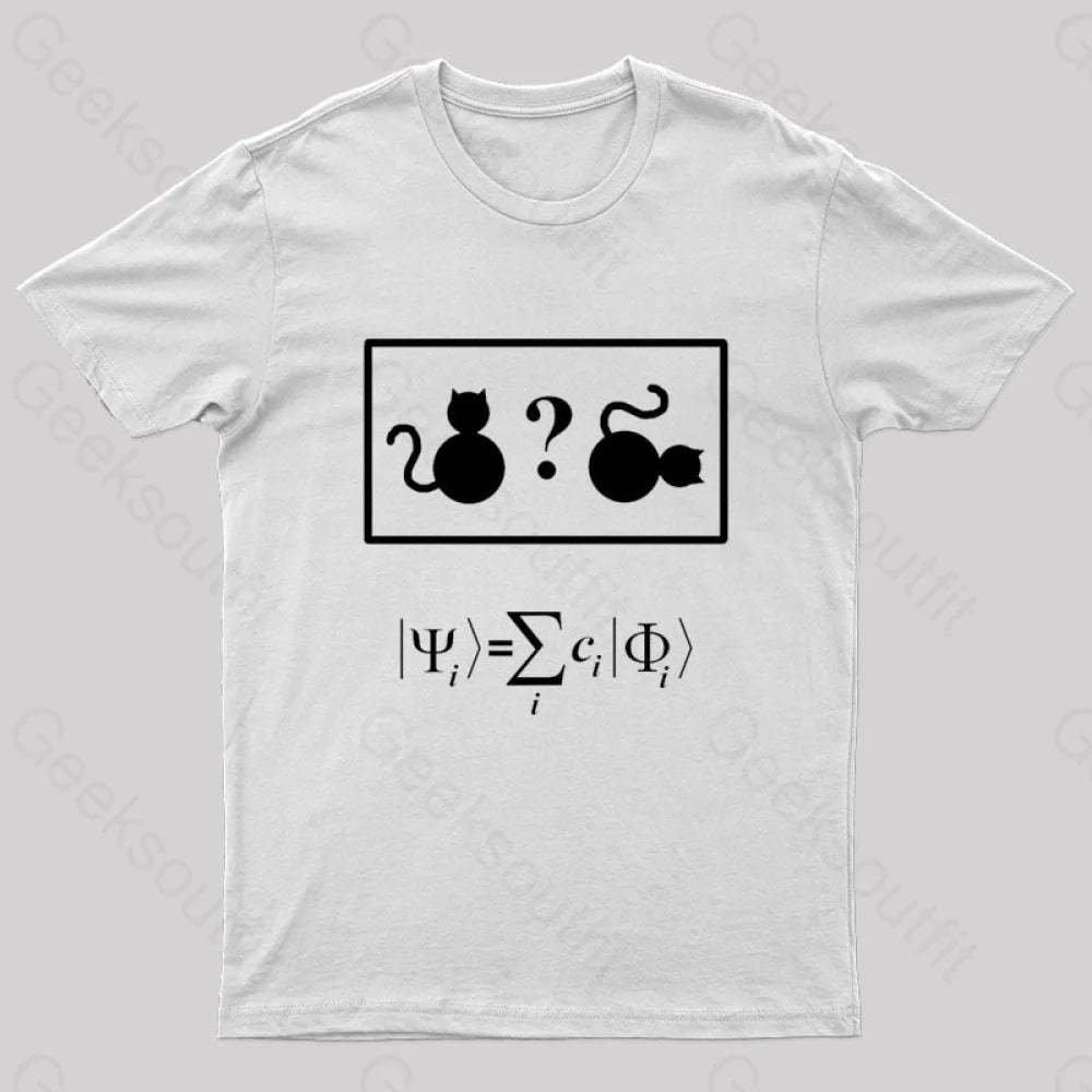 Schroedinger’s Cat Nerd T-Shirt White / S