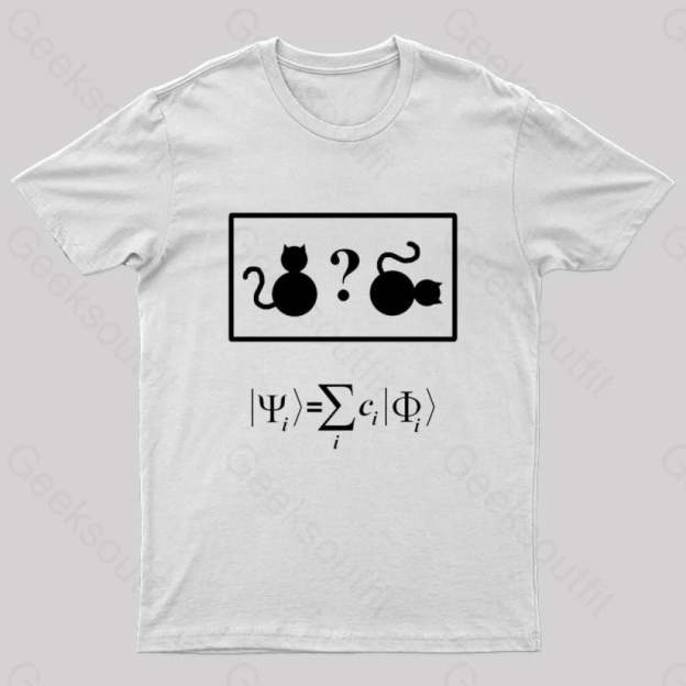 Schroedinger’s Cat Nerd T-Shirt White / S