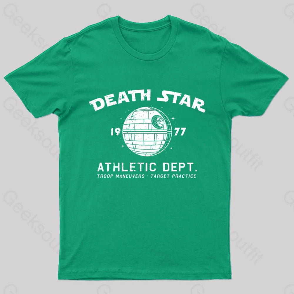 Sci-Fitness - Death Star Nerd T-Shirt Green / S