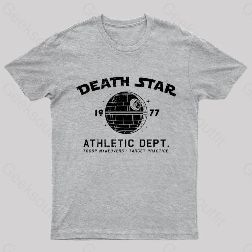Sci-Fitness - Death Star Nerd T-Shirt Grey / S