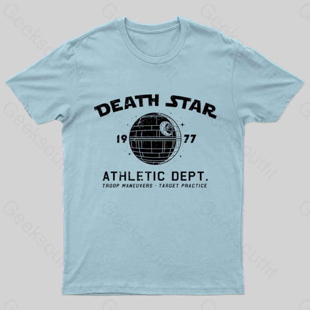 Sci-Fitness - Death Star Nerd T-Shirt Light Blue / S
