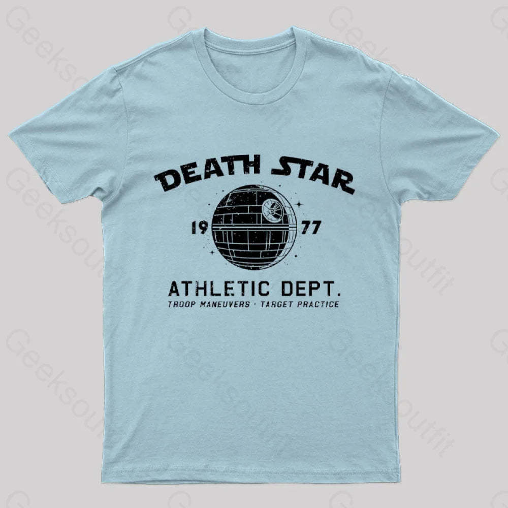 Sci-Fitness - Death Star Nerd T-Shirt Light Blue / S