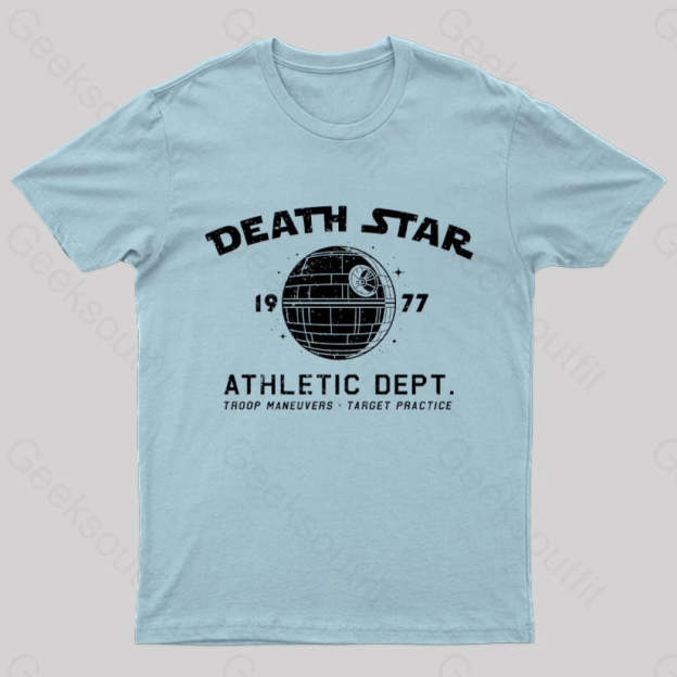 Sci-Fitness - Death Star Nerd T-Shirt Light Blue / S