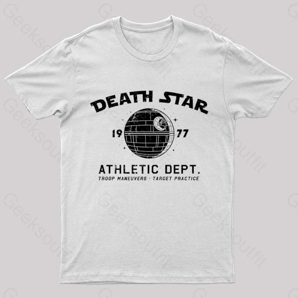Sci-Fitness - Death Star Nerd T-Shirt White / S