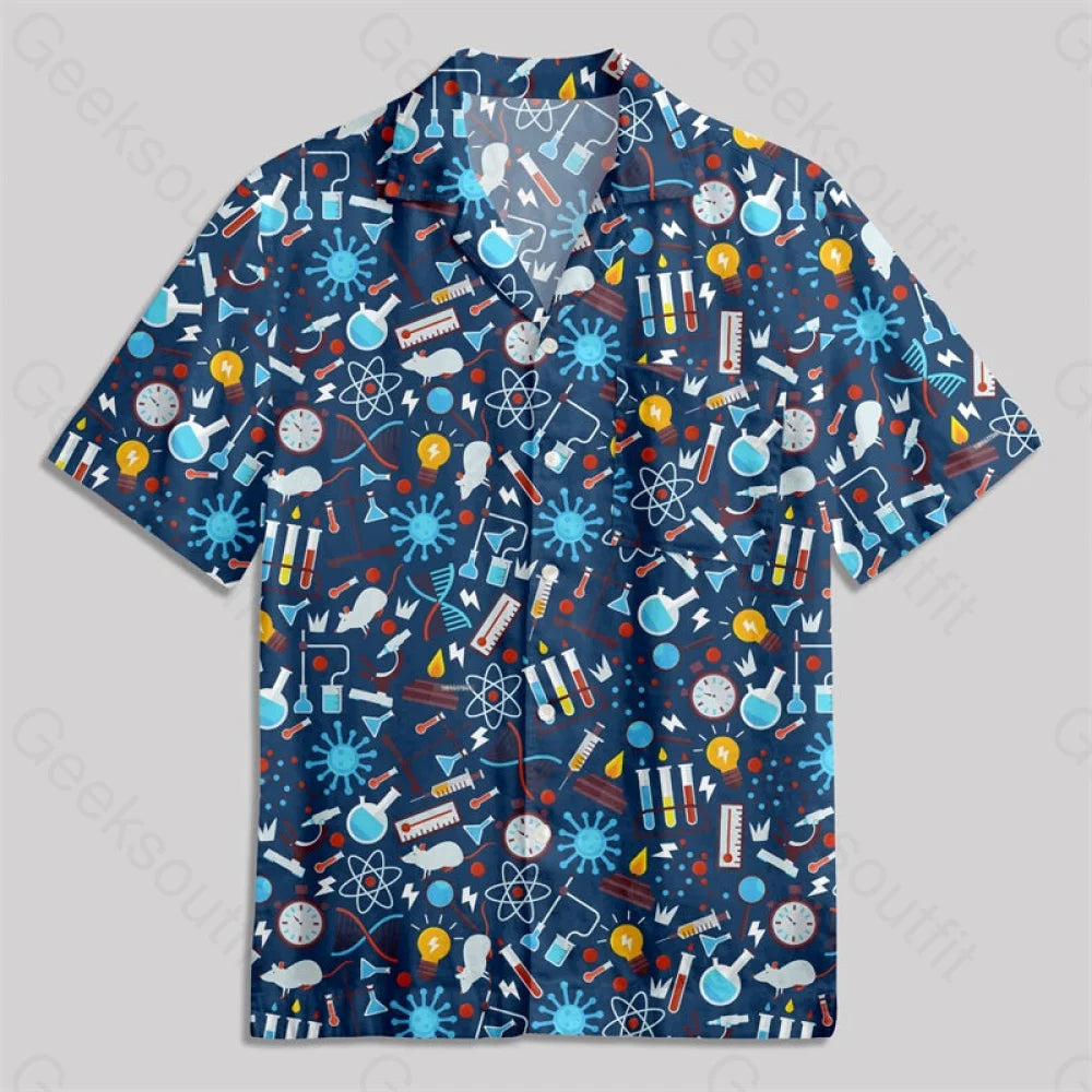 Science Button Up Pocket Shirt Hawaiian / S Bus564 Yc