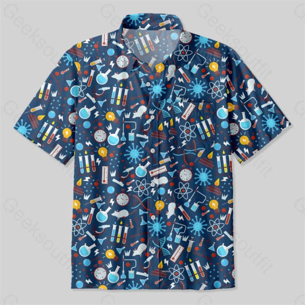 Science Button Up Pocket Shirt Up / S Bus564 Yc