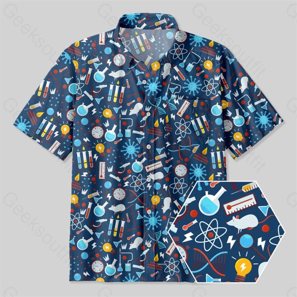 Science Button Up Pocket Shirt Yc