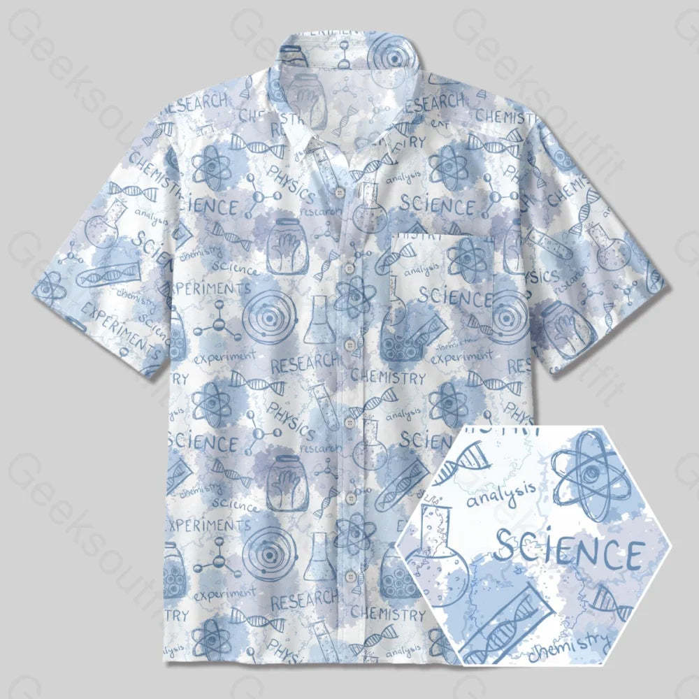 Science Chemistry Experiment Button Up Pocket Shirt - Geeksoutfit