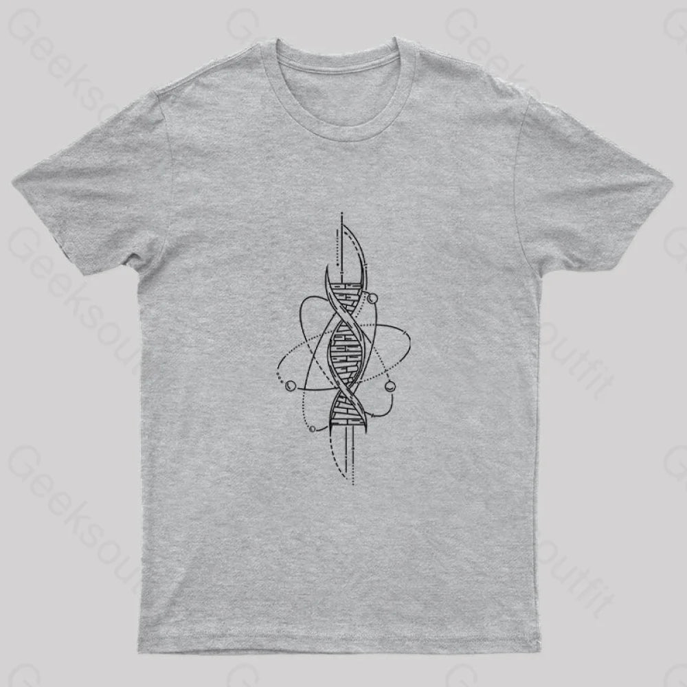 Science Dna Nerd T-Shirt Grey / S