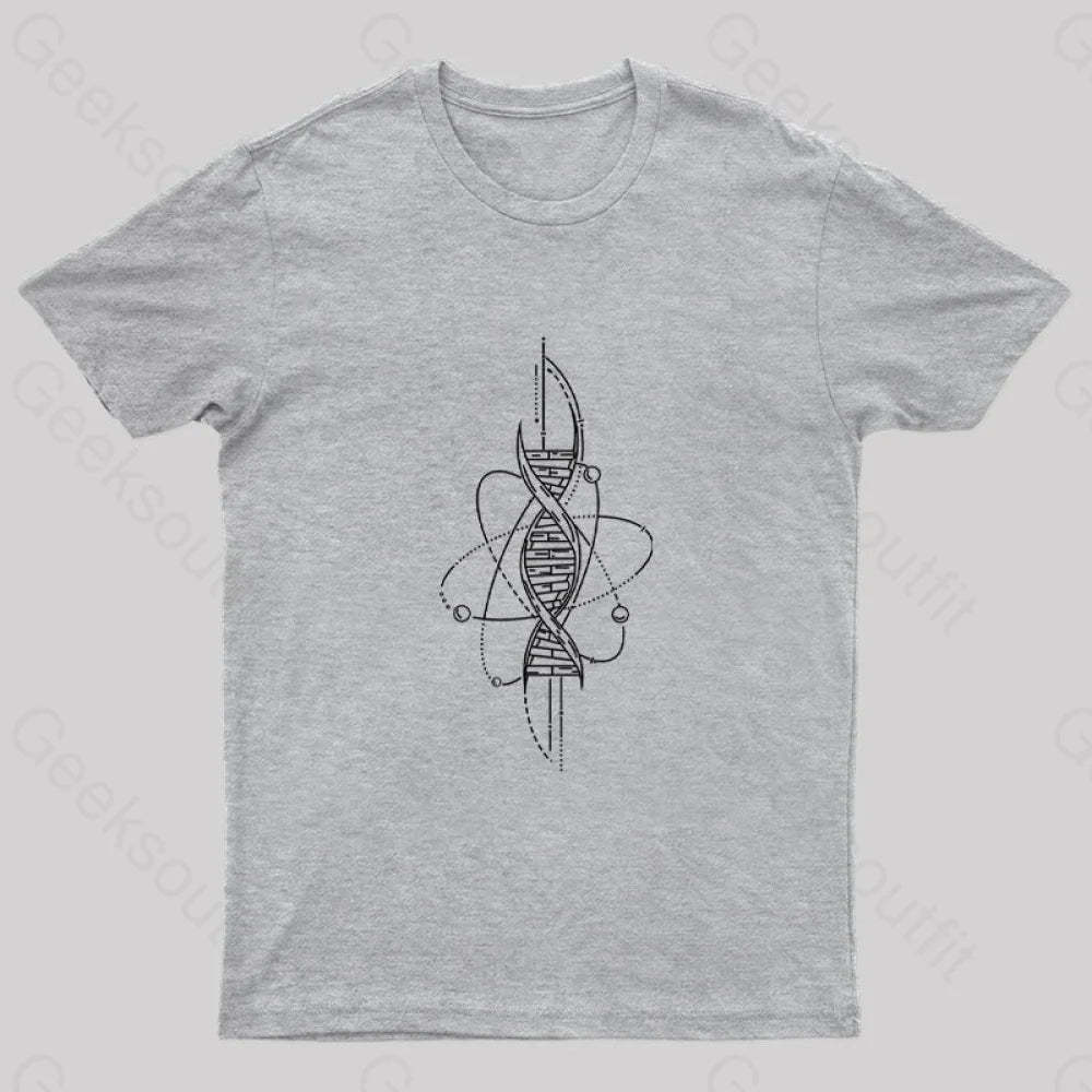 Science Dna Nerd T-Shirt Grey / S