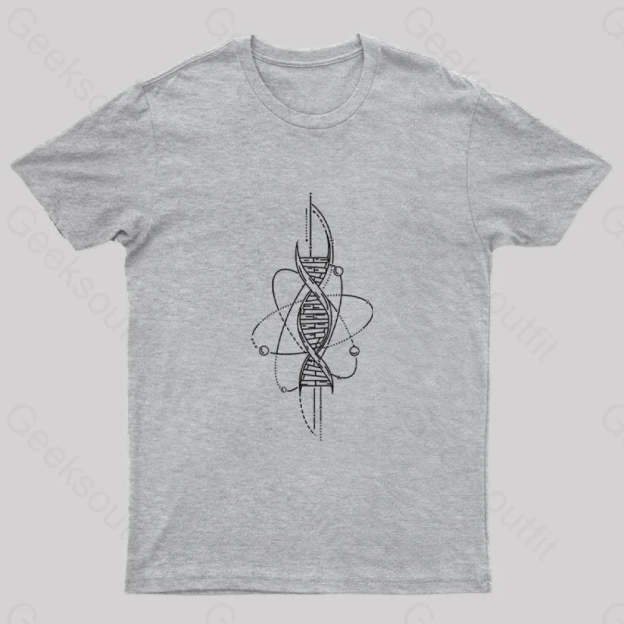 Science Dna Nerd T-Shirt Grey / S