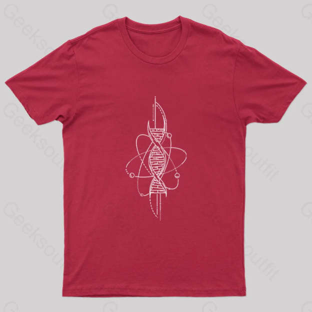 Science Dna Nerd T-Shirt Red / S