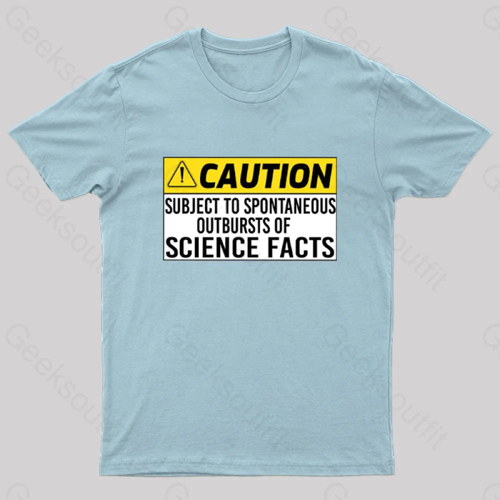 Science Facts Geek T-Shirt Light Blue / S