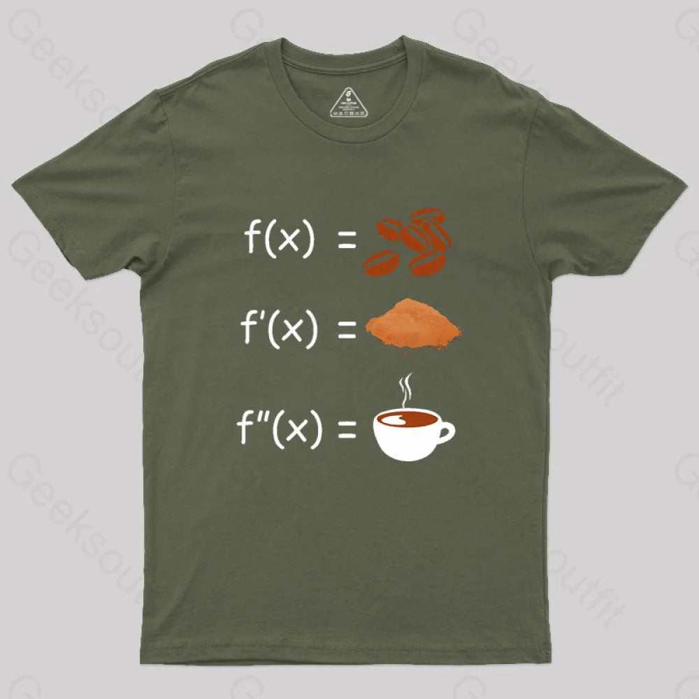 Science Humor Geek T-Shirt Army Green / S