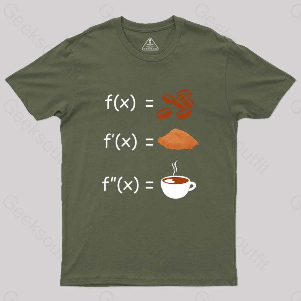 Science Humor Geek T-Shirt Army Green / S