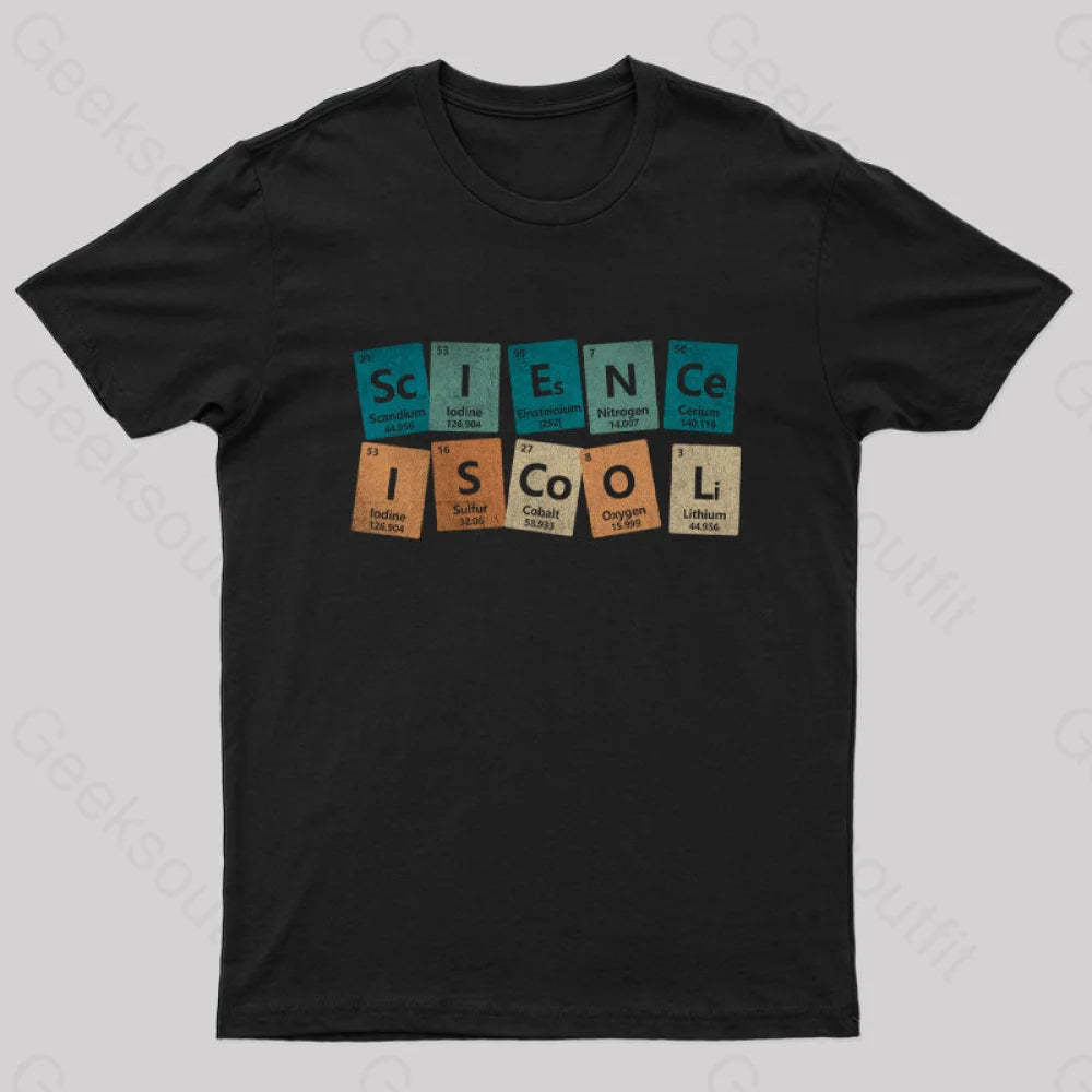 Science Is Cool Nerd T-Shirt Black / S