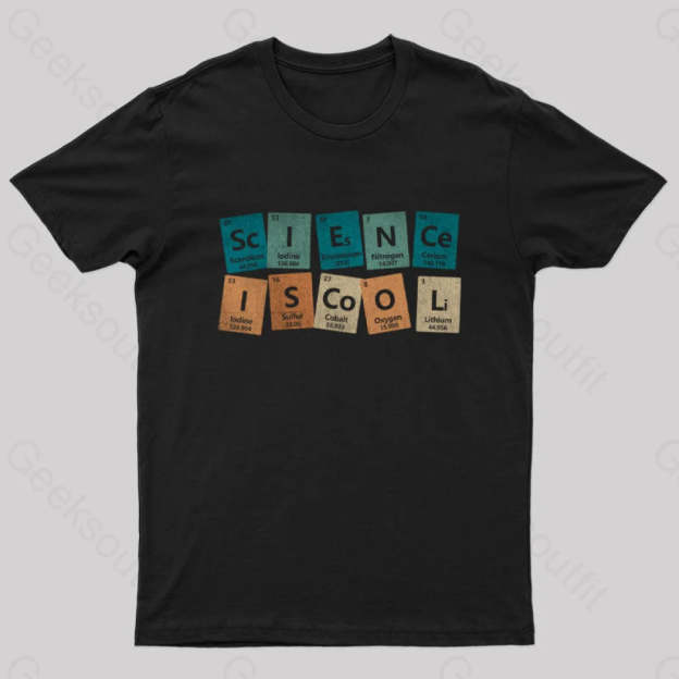 Science Is Cool Nerd T-Shirt Black / S