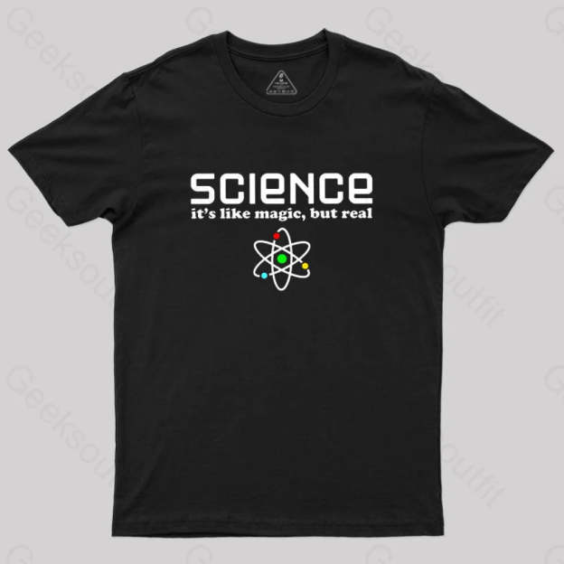 Science Is Like Magic Nerdy T-Shirt Black / S